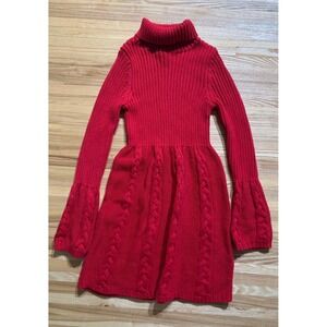 Lulurain Girls Cotton Cable Knit Preppy Old Money Fisherman Sweater Dress 8